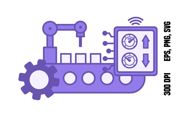 Purple Cyber Physical Systems Icon