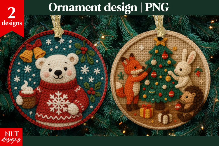 Christmas ornament Crochet animals, Woodland Baby Animals