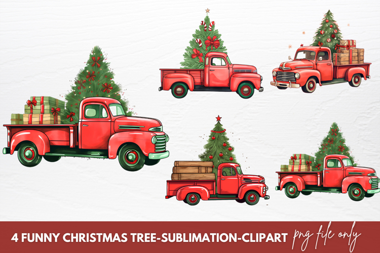 Christmas Truck Clipart Image 8