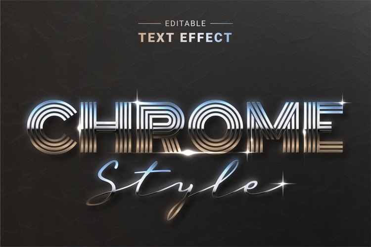 Editable Text Effect for Illustrator. Vector Graphic styles example image 1