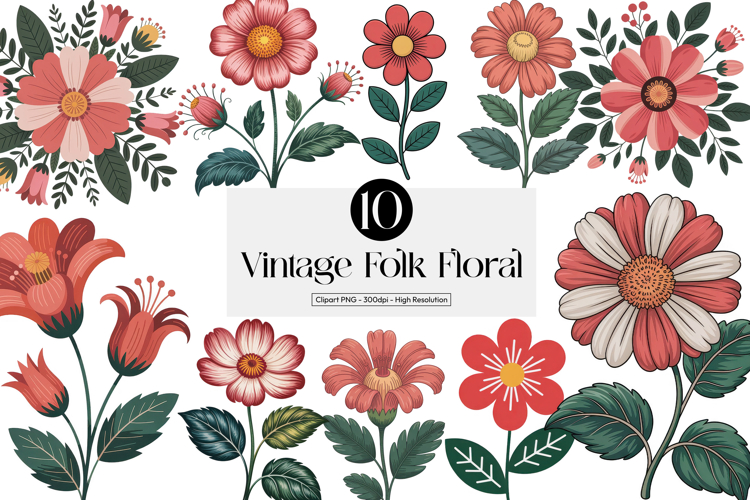 Vintage Folk Floral