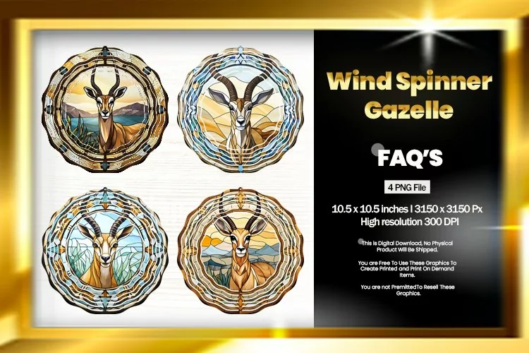 Gazelle Wind Spinner Sublimation - 04 Variations