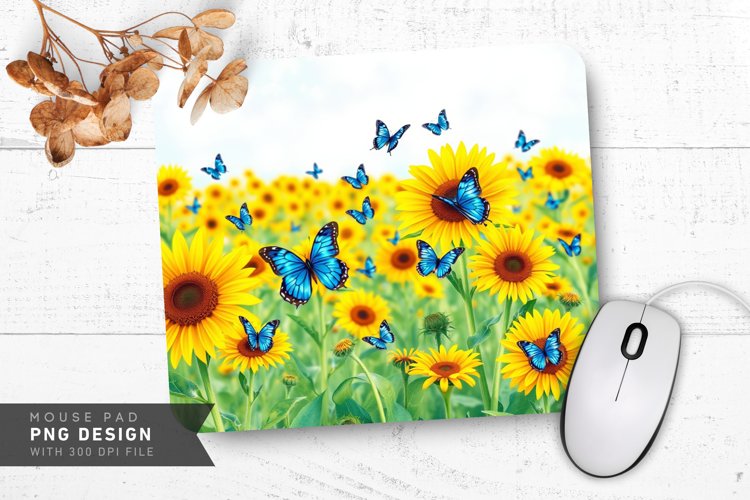 Golden Glow Bouquet Mouse Pad PNG Design
