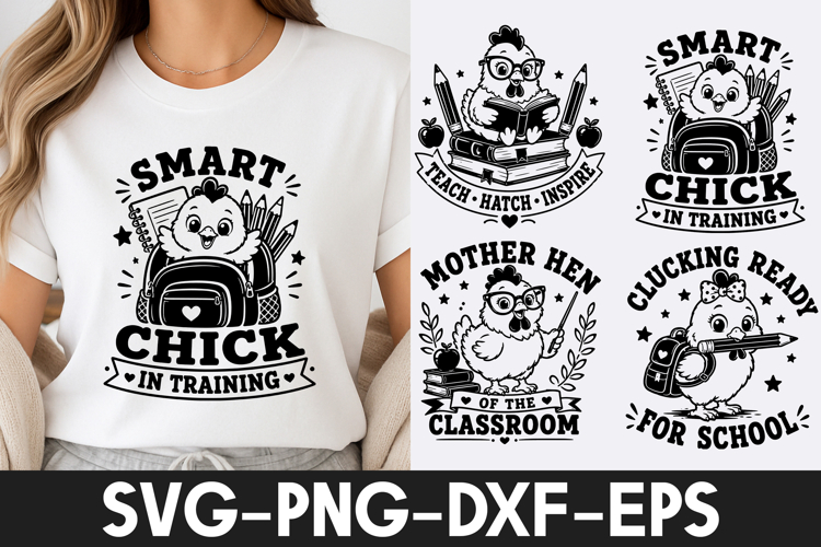 Cute Bunny Teacher Back to School SVG PNG