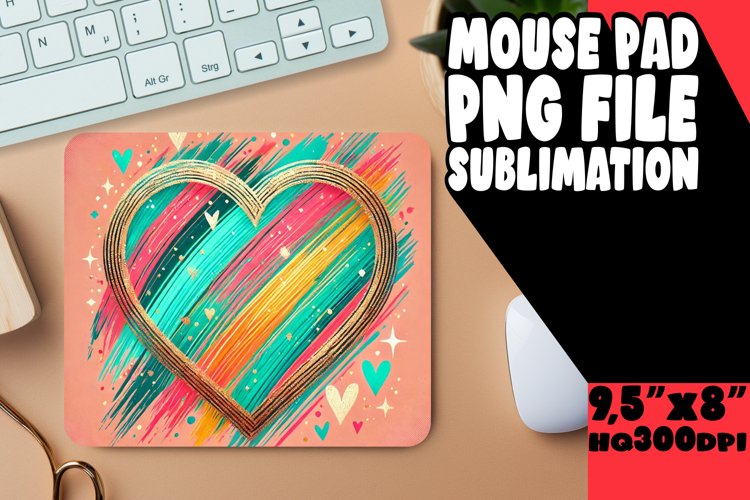RADIANT DESK MAT PLAYFUL DESIGN, Heart example image 1