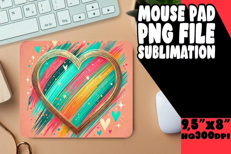 RADIANT DESK MAT PLAYFUL DESIGN, Heart