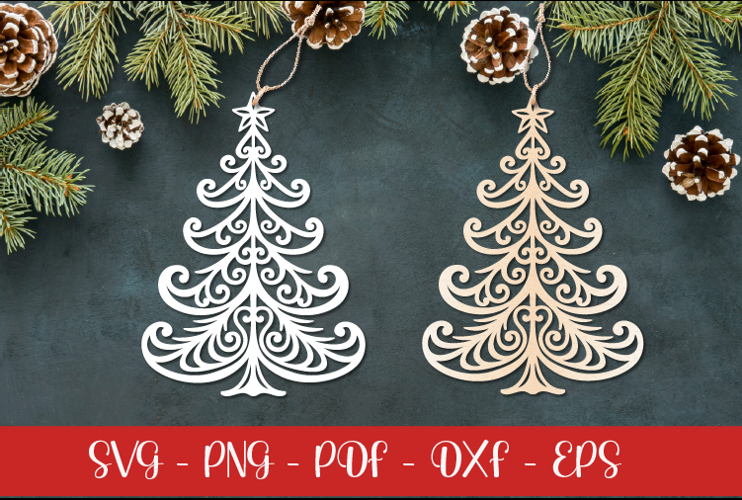 Christmas tree laser SVG PNG| Christmas ornament