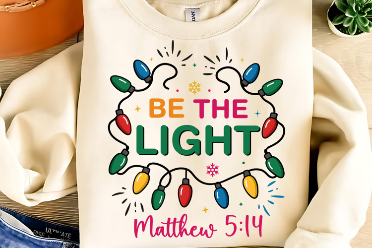Christmas Light Be the Light Matthew PNG, Merry Christmas
