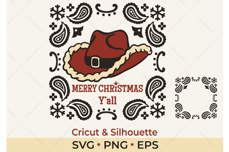 Western Christmas SVG | Cowboy Hat Merry Christmas Y’all