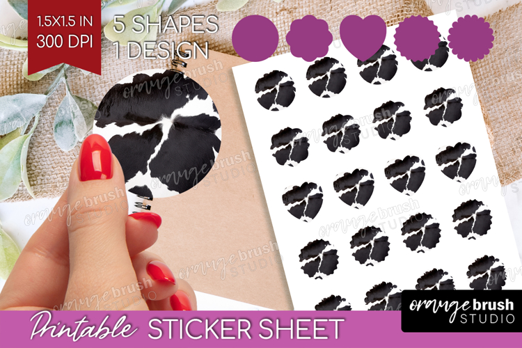Animal Print Round Sticker - Animal Skin Printable Sticker