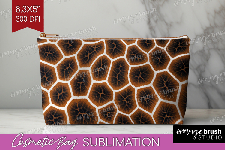 Animal Print Cosmetic Bag - Animal Skin Makeup Bag PNG