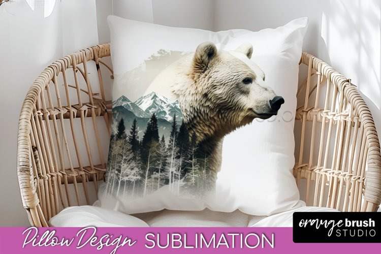 Wild Animals Pillow Cover - Mountain Pillow Sublimation example image 1