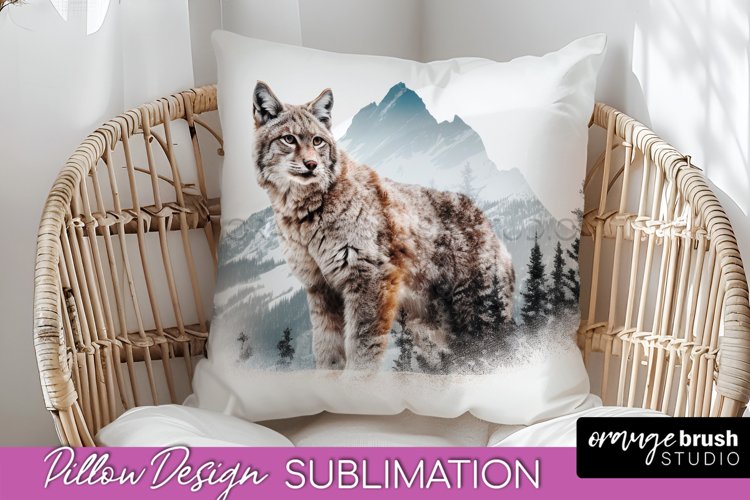 Wild Animals Pillow Cover - Mountain Pillow Sublimation example image 1