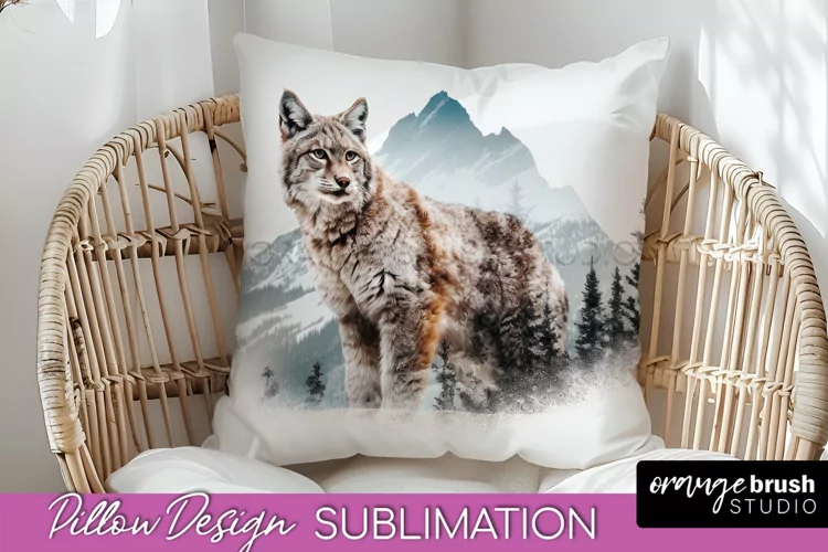 Wild Animals Pillow Cover - Mountain Pillow Sublimation