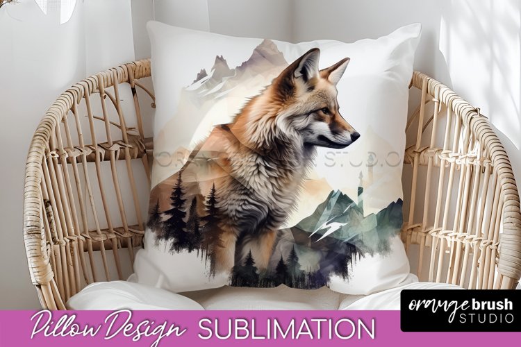Wild Animals Pillow Cover - Mountain Pillow Sublimation example image 1