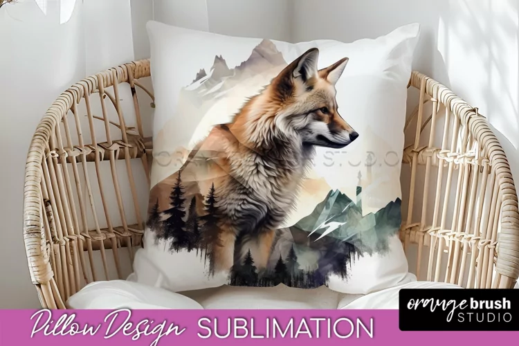Wild Animals Pillow Cover - Mountain Pillow Sublimation