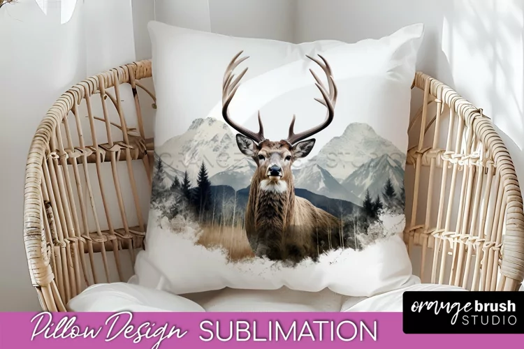 Wild Animals Pillow Cover - Mountain Pillow Sublimation