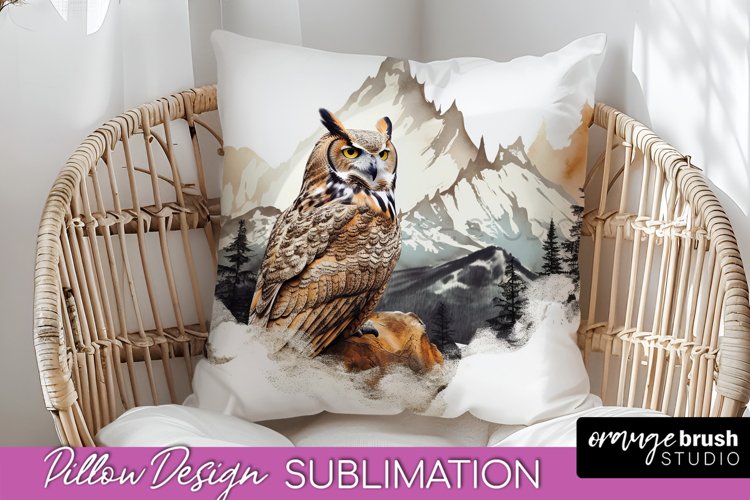 Wild Animals Pillow Cover - Mountain Pillow Sublimation example image 1