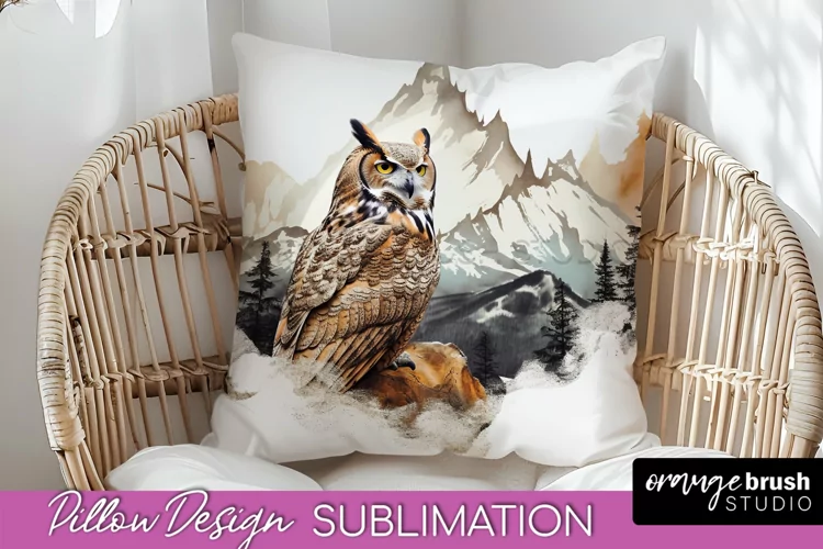 Wild Animals Pillow Cover - Mountain Pillow Sublimation