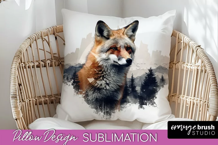 Wild Animals Pillow Cover - Mountain Pillow Sublimation