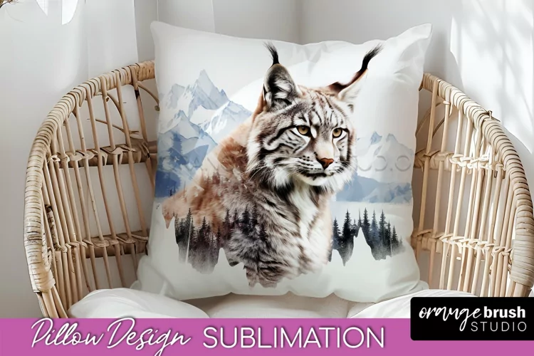 Wild Animals Pillow Cover - Mountain Pillow Sublimation