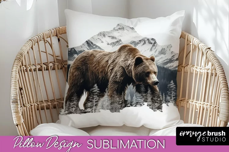 Wild Animals Pillow Cover - Mountain Pillow Sublimation