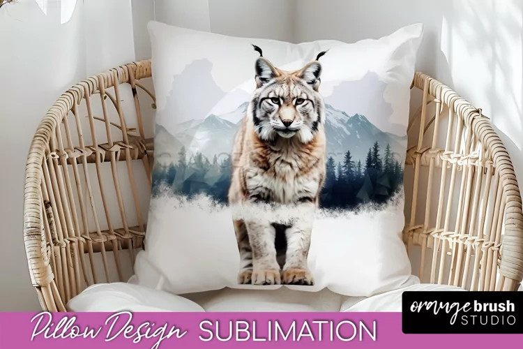 Wild Animals Pillow Cover - Mountain Pillow Sublimation