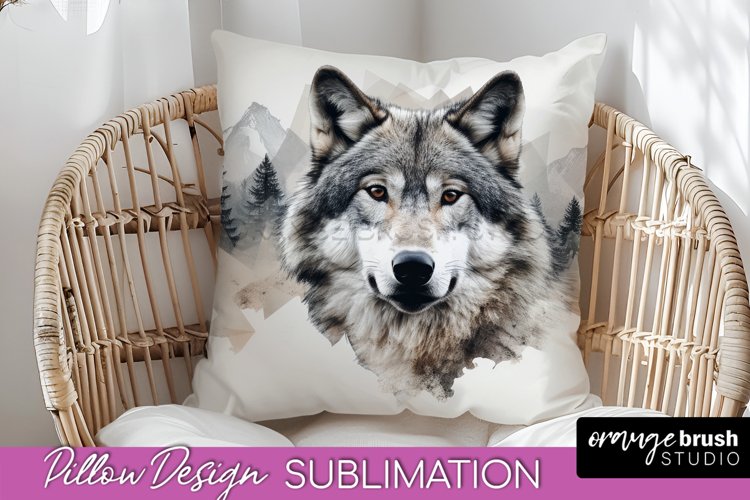 Wild Animals Pillow Cover - Mountain Pillow Sublimation example image 1