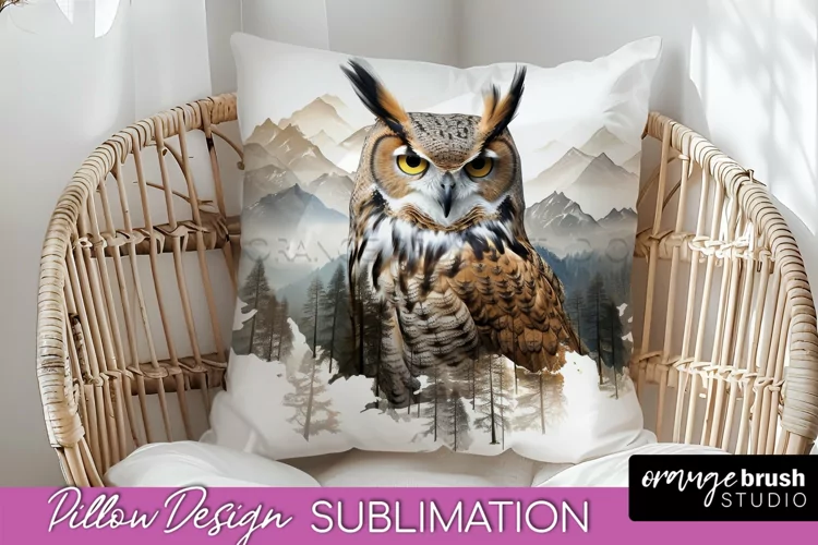 Wild Animals Pillow Cover - Mountain Pillow Sublimation