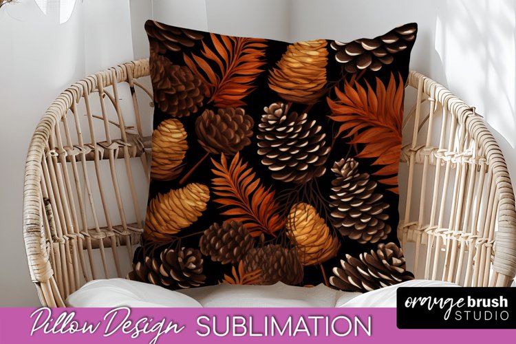 Fall Pillow Cover - Autumn Forest Pillow Sublimation example image 1