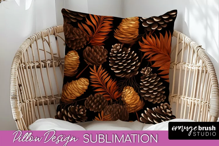 Fall Pillow Cover - Autumn Forest Pillow Sublimation