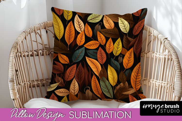Fall Pillow Cover - Autumn Forest Pillow Sublimation example image 1