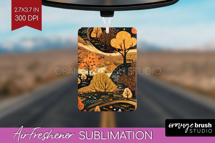 Autumn Forest Air Freshener PNG - Fall PNG Sublimation