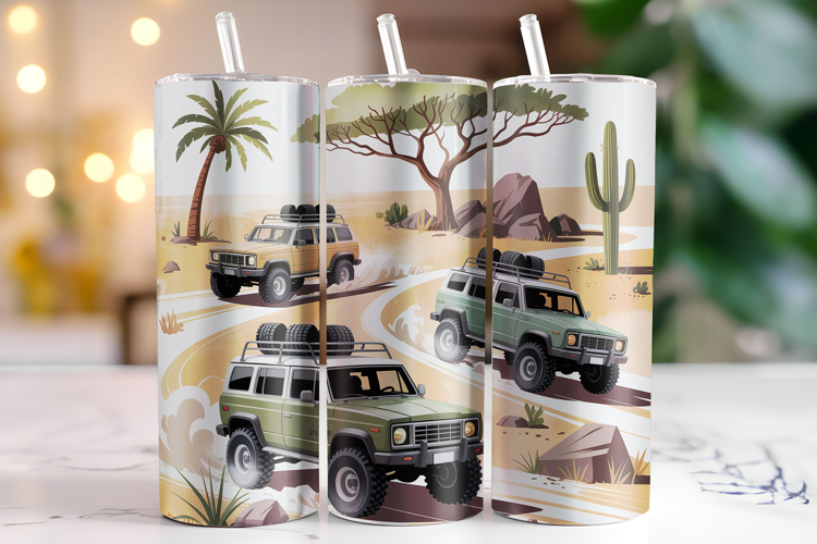 Off Road Car Tumbler Wrap | Sublimation | Tumblers