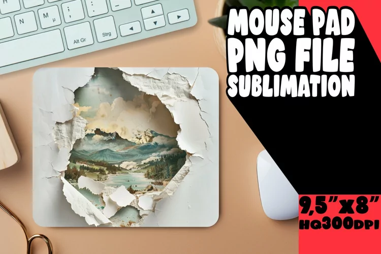Enchanting Forest 3D Mousepad Design Sublimation