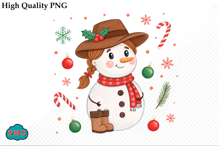 Christmas Cactus and Cow Boy Boots PNG
