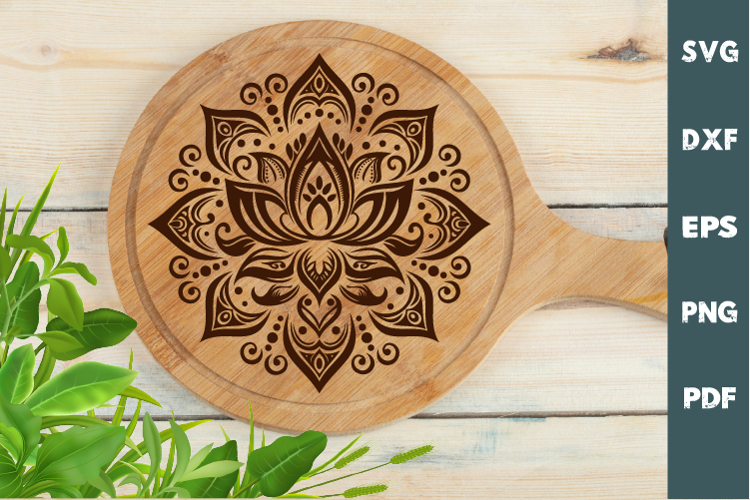 Mandala laser SVG PNG| Lotus Buddha ornament