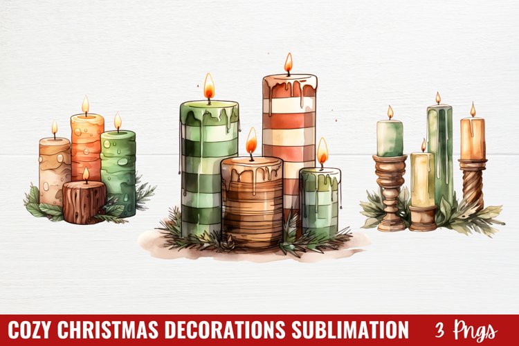 Cozy Christmas Decorations Sublimation example image 1