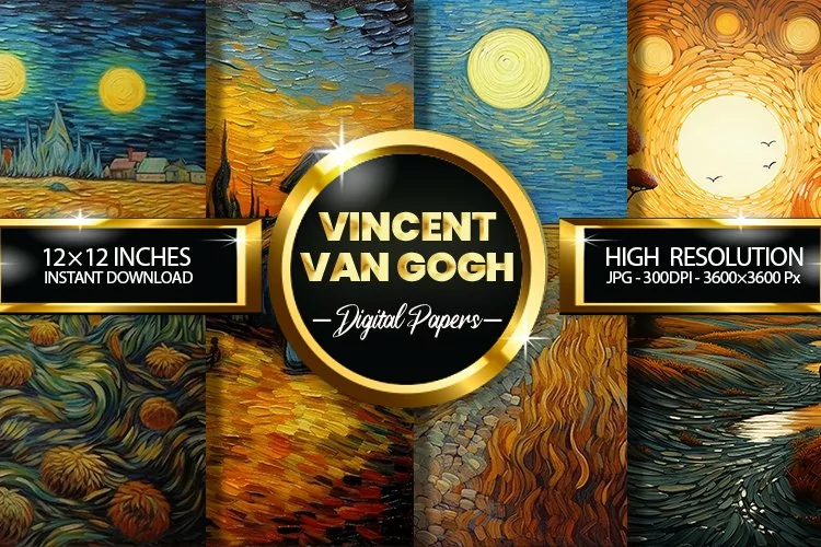 Vincent Van Gogh Digital Papers - 04 Variations