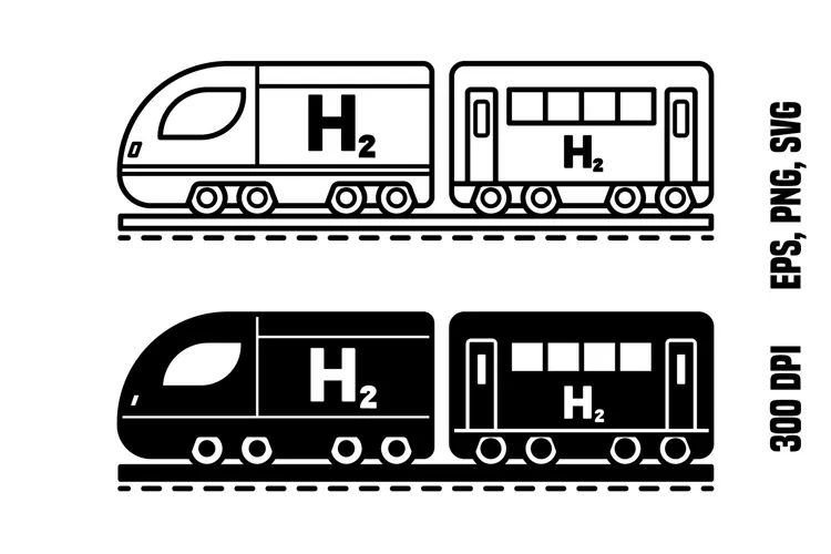 Hydrogen Train Icons
