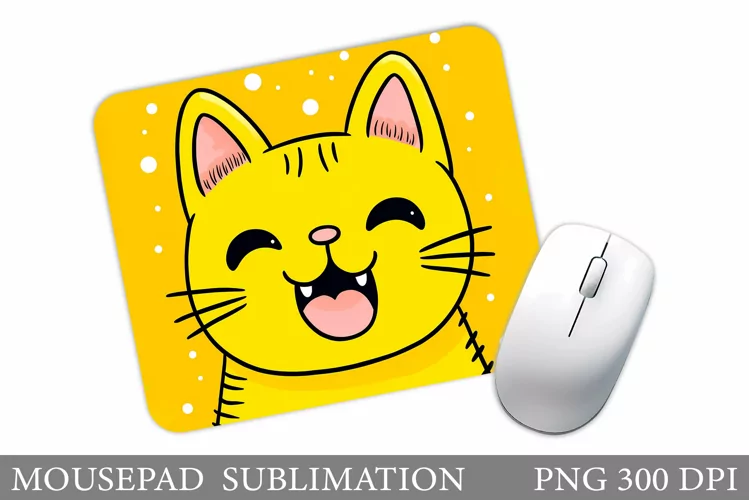 Cute Cat Mouse Pad Sublimation. Cute Cat Sublimation