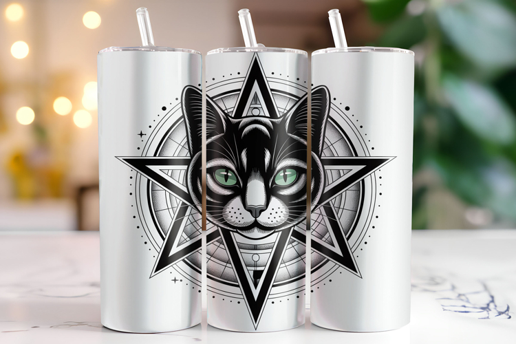 Halloween Cat Tumbler Wrap | Sublimation | Tumblers