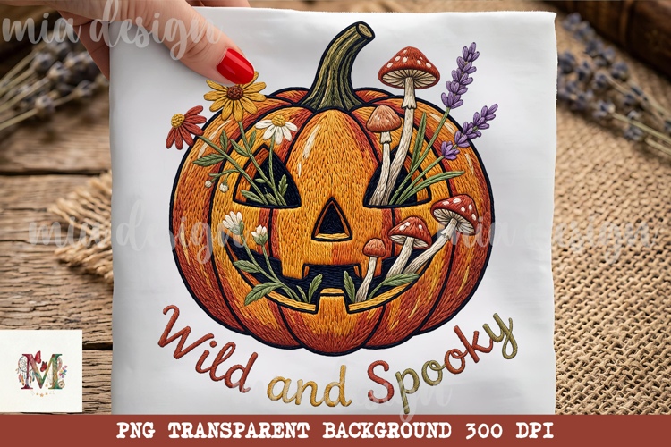 Wild and Spooky Halloween PNG, Stitch Pumpkin Sublimation