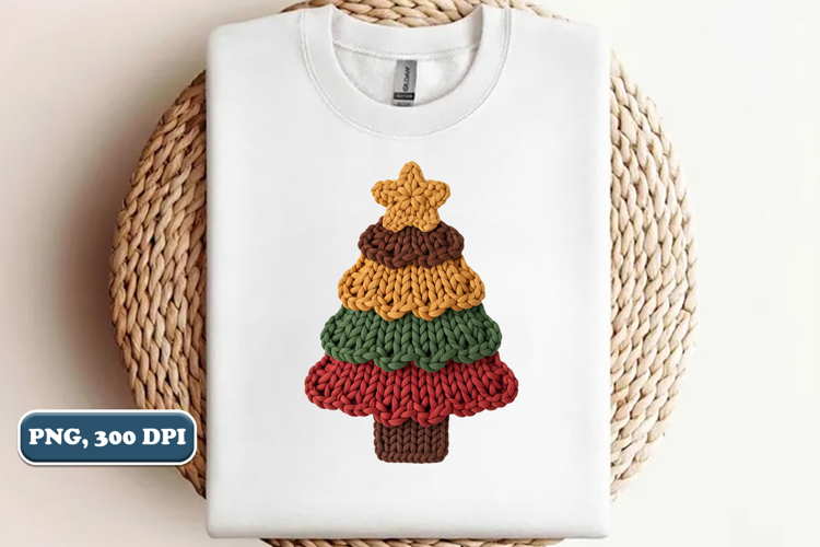 Crochet Yarn Christmas Tree PNG, Christmas tree PNG