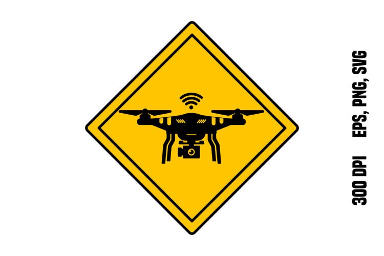 Yellow Drone Zone Sign example image 1