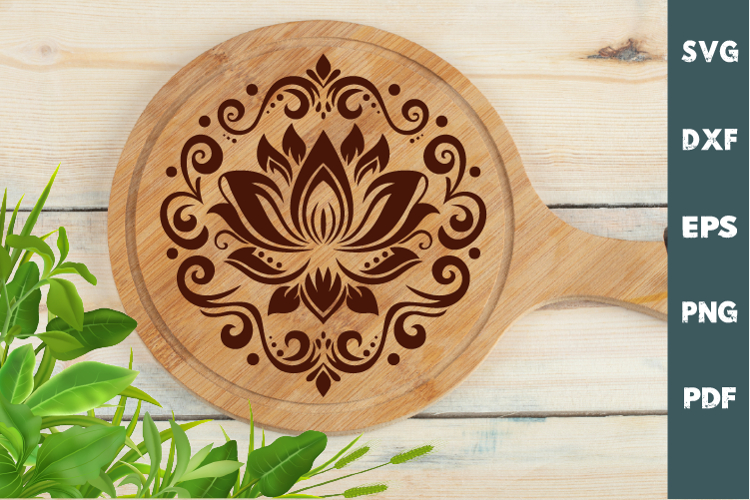 Mandala laser SVG PNG| Lotus Buddha ornament