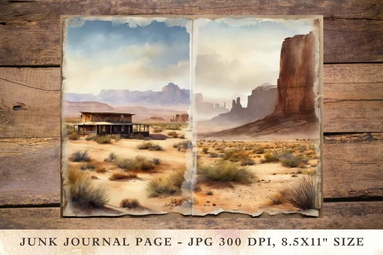 Printable Junk Journal Pages classic desert 2
