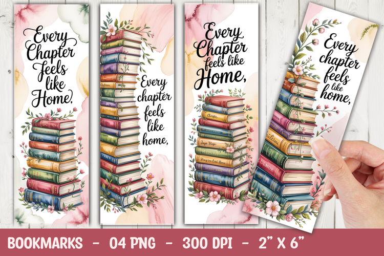 Cozy Reading Floral Bookmark Sublimation