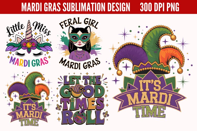 Mardi Gras Sublimation PNG