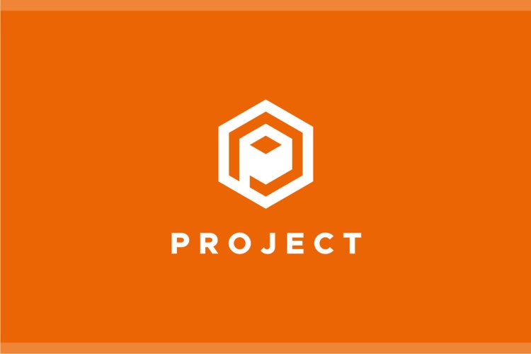 Project - Letter P Hexagon Logo Template example image 1
